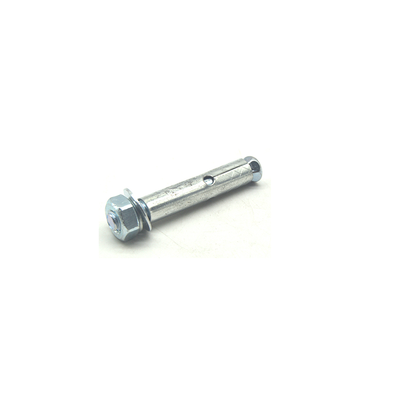 White expansion bolts with holes